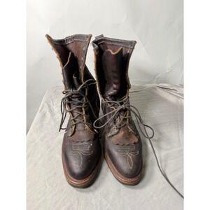 Chippewa USA Mens Brown Leather Packer Boots Lace Up Western Logger 7488 7.5EE